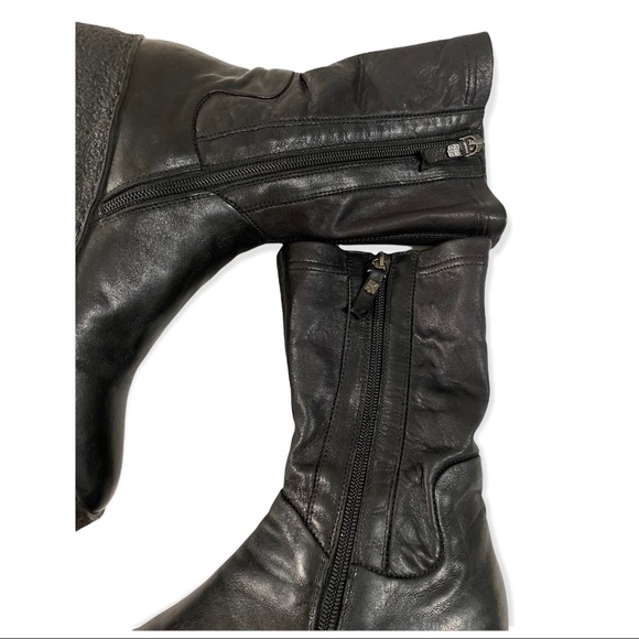 Pantanetti Leather & Stretch Vinyl Platform Combat Boots Sz 8 EUC - Picture 10 of 14